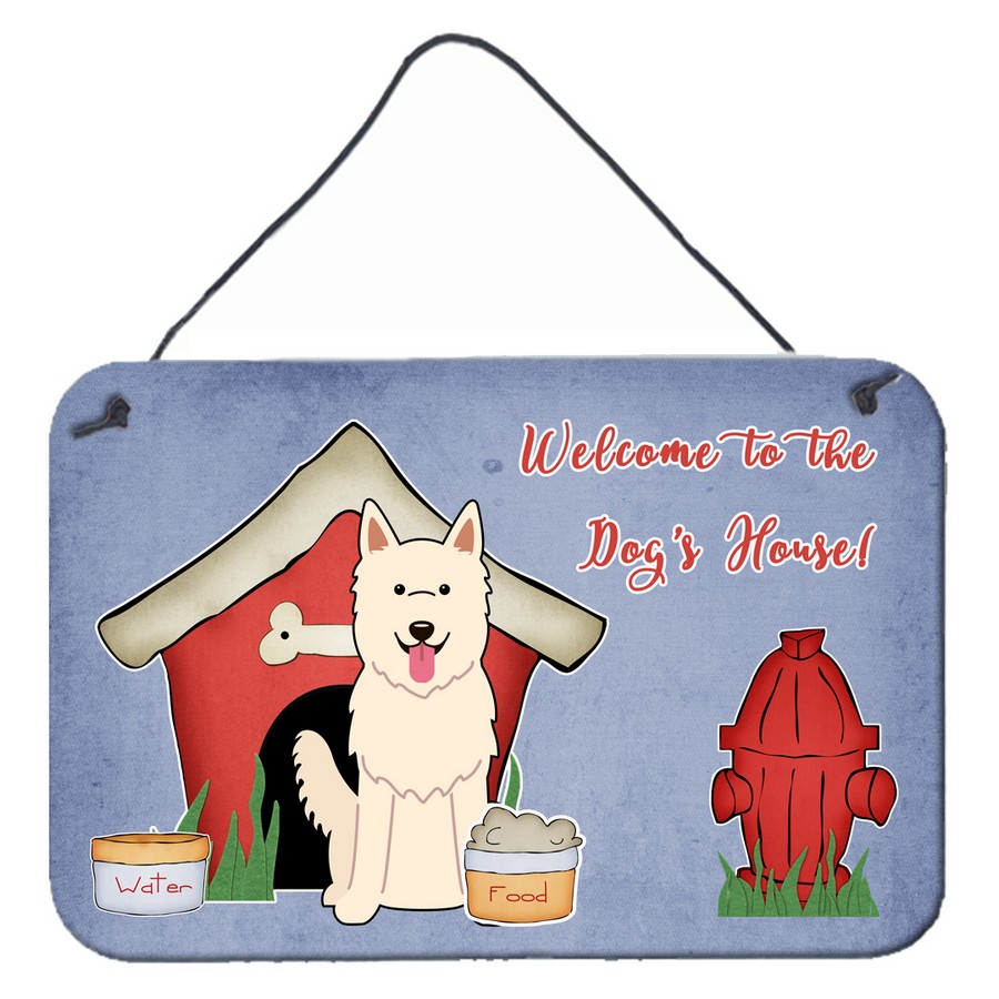 Dog House Collection White German Shepherd Wall or Door Hanging Prints