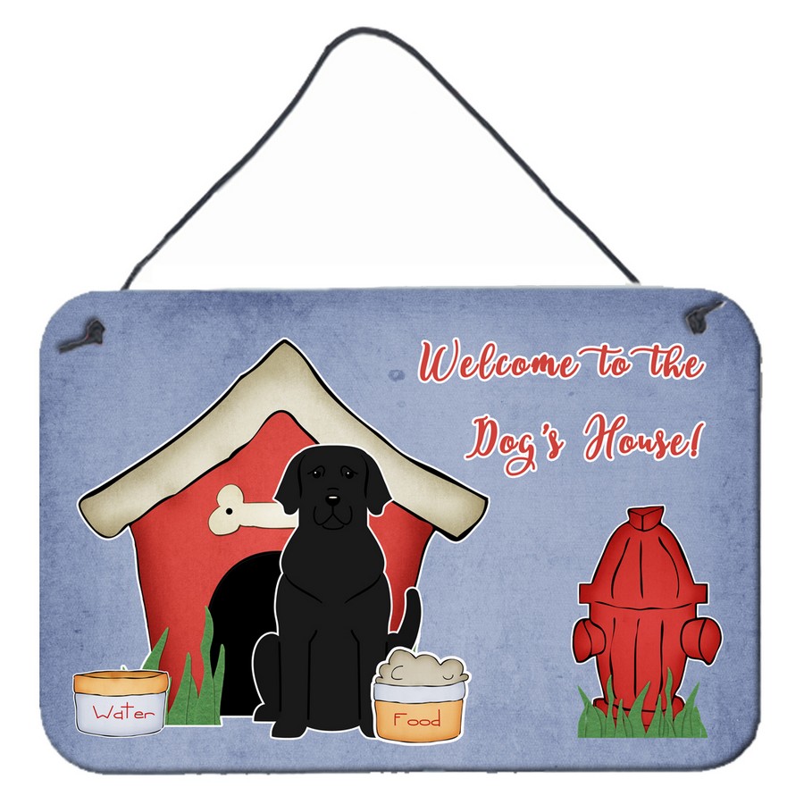 Dog House Collection Black Labrador Wall or Door Hanging Prints
