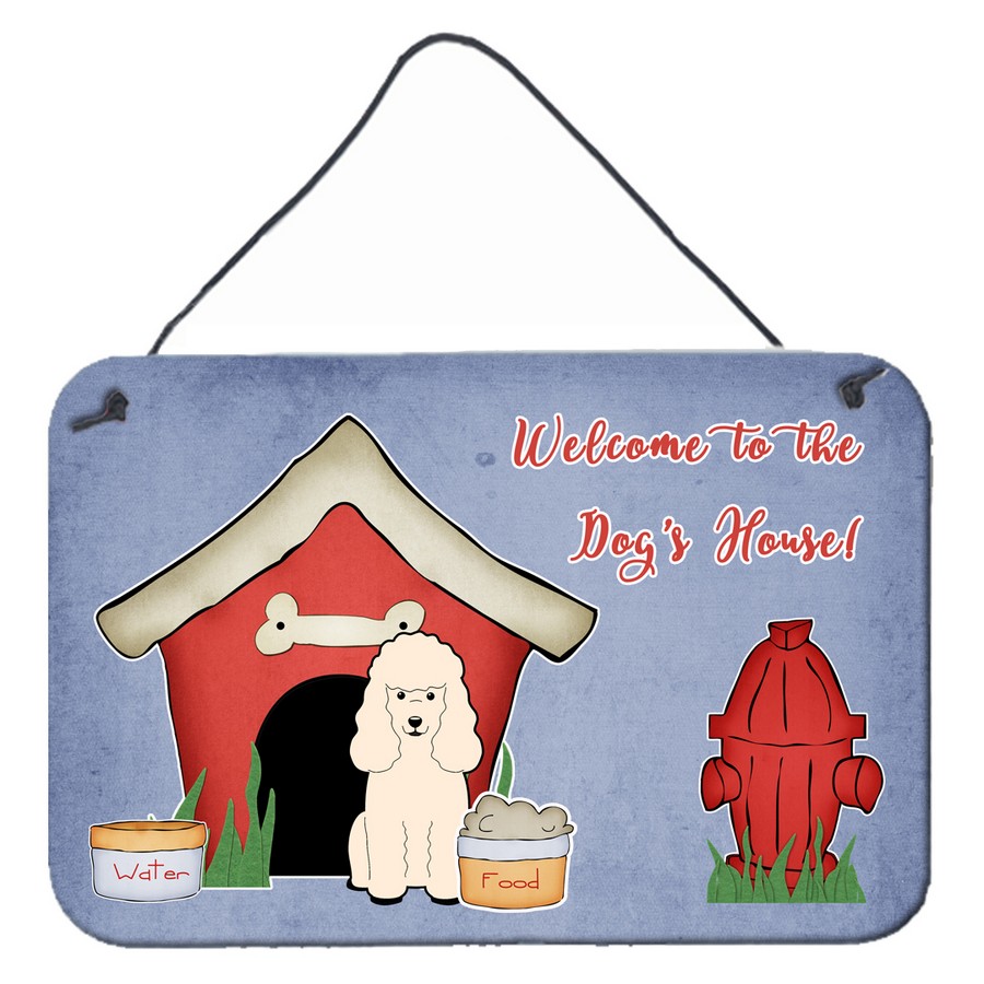 Dog House Collection Poodle White Wall or Door Hanging Prints
