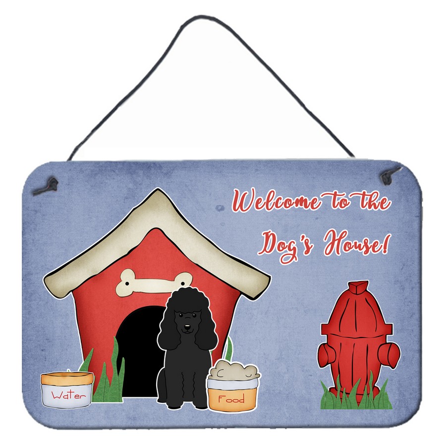 Dog House Collection Poodle Black Wall or Door Hanging Prints