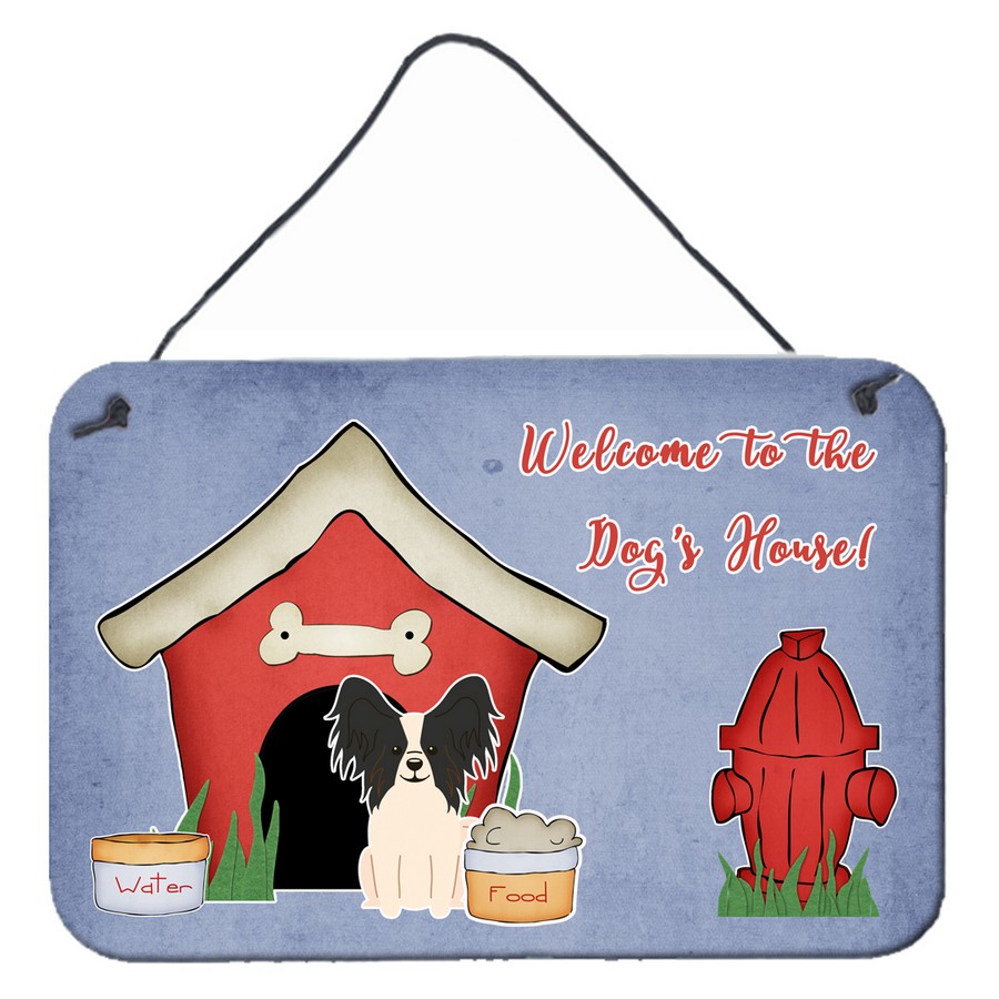 Dog House Collection Papillon Black & White Wall or Door Hanging Prints