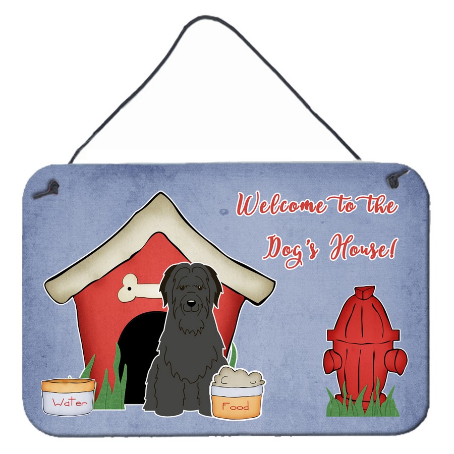 Dog House Collection Briard Black Wall or Door Hanging Prints