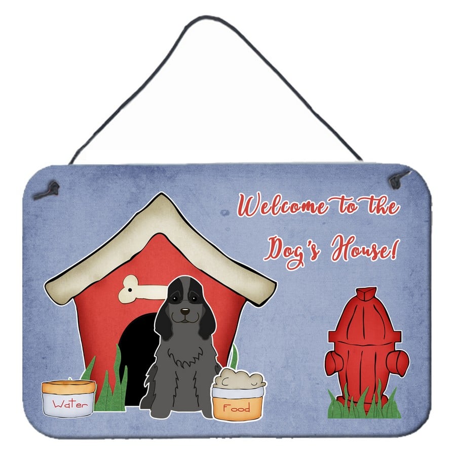 Dog House Collection Cocker Spaniel Black Wall or Door Hanging Prints