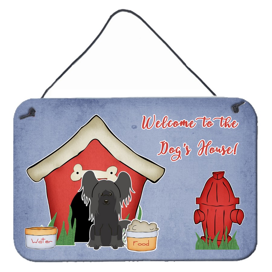Dog House Collection Chinese Crested Black Wall or Door Hanging Prints