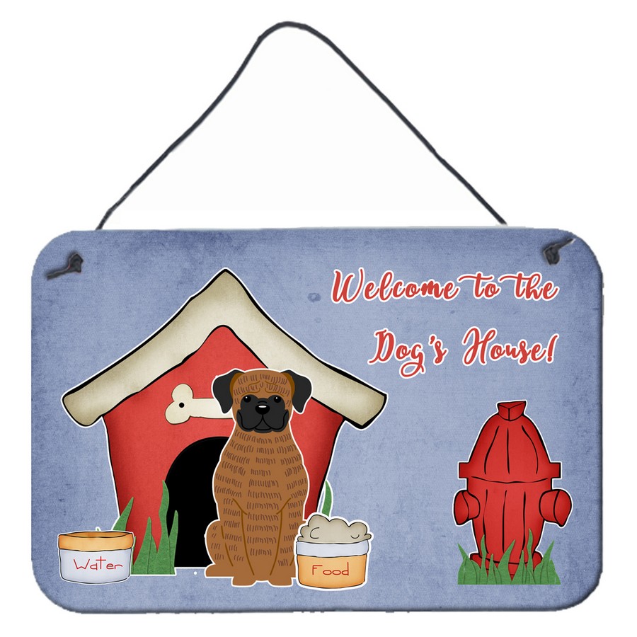 Dog House Collection Brindle Boxer Wall or Door Hanging Prints