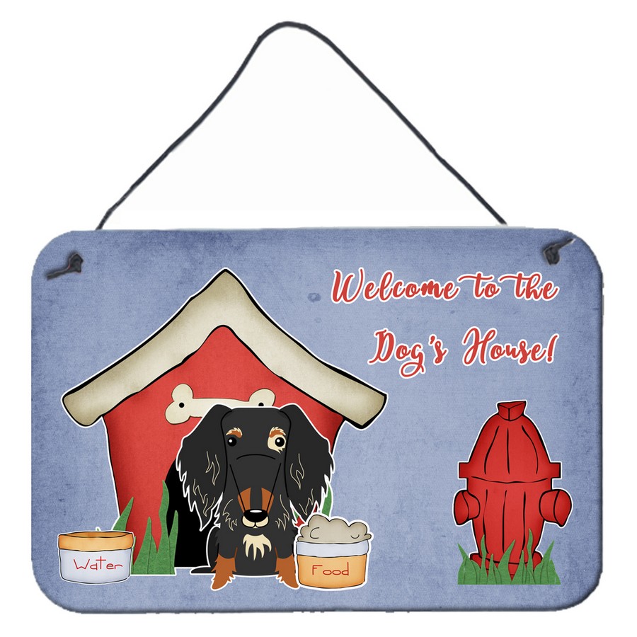 Dog House Collection Wire Haired Dachshund Dapple Wall or Door Hanging Prints