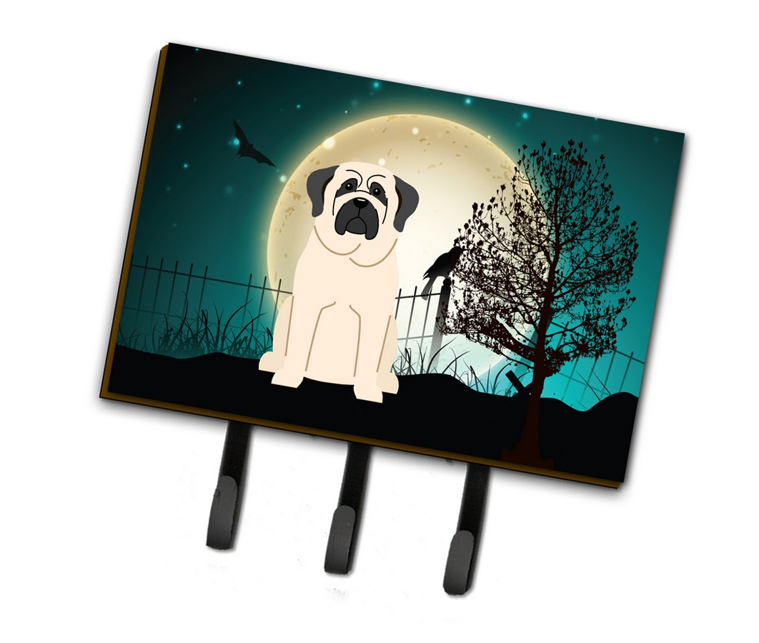 Halloween Scary Mastiff White Leash or Key Holder