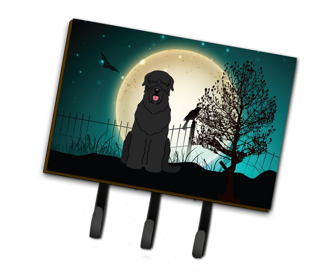 Halloween Scary Black Russian Terrier Leash or Key Holder