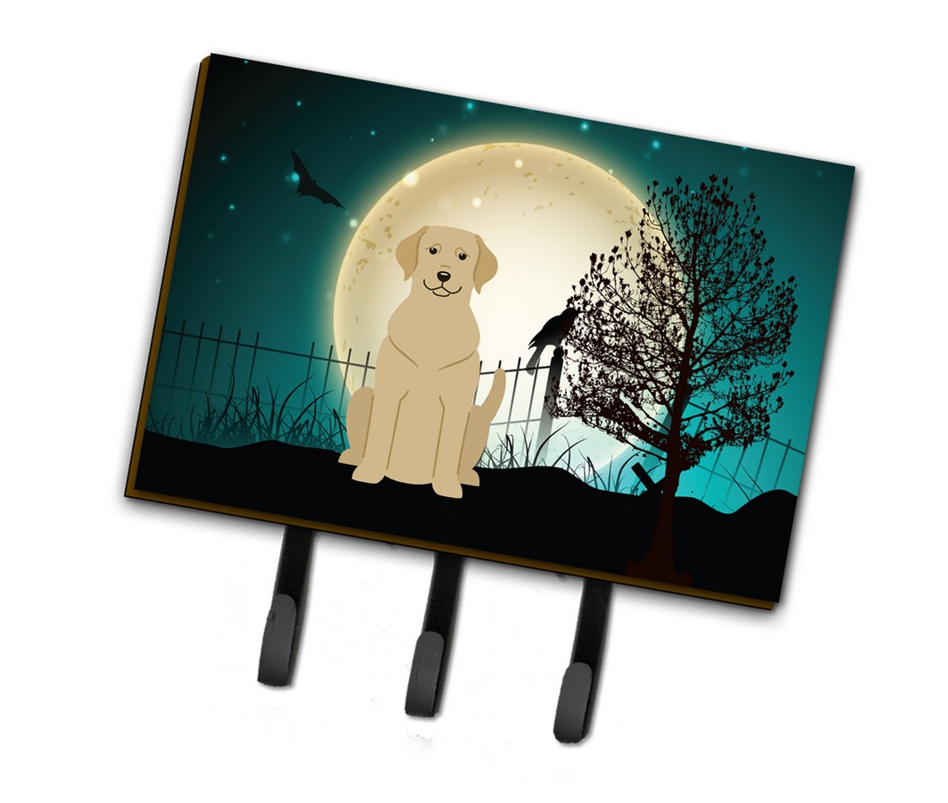 Picture of Carolines Treasures BB2245TH68 Halloween Scary Yellow Labrador Leash or Key Holder