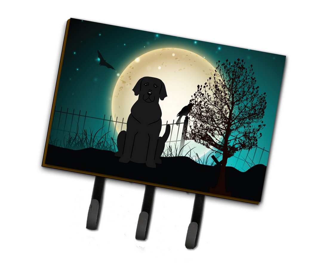 BB2247TH68 Halloween Scary Black Labrador Leash or Key Holder
