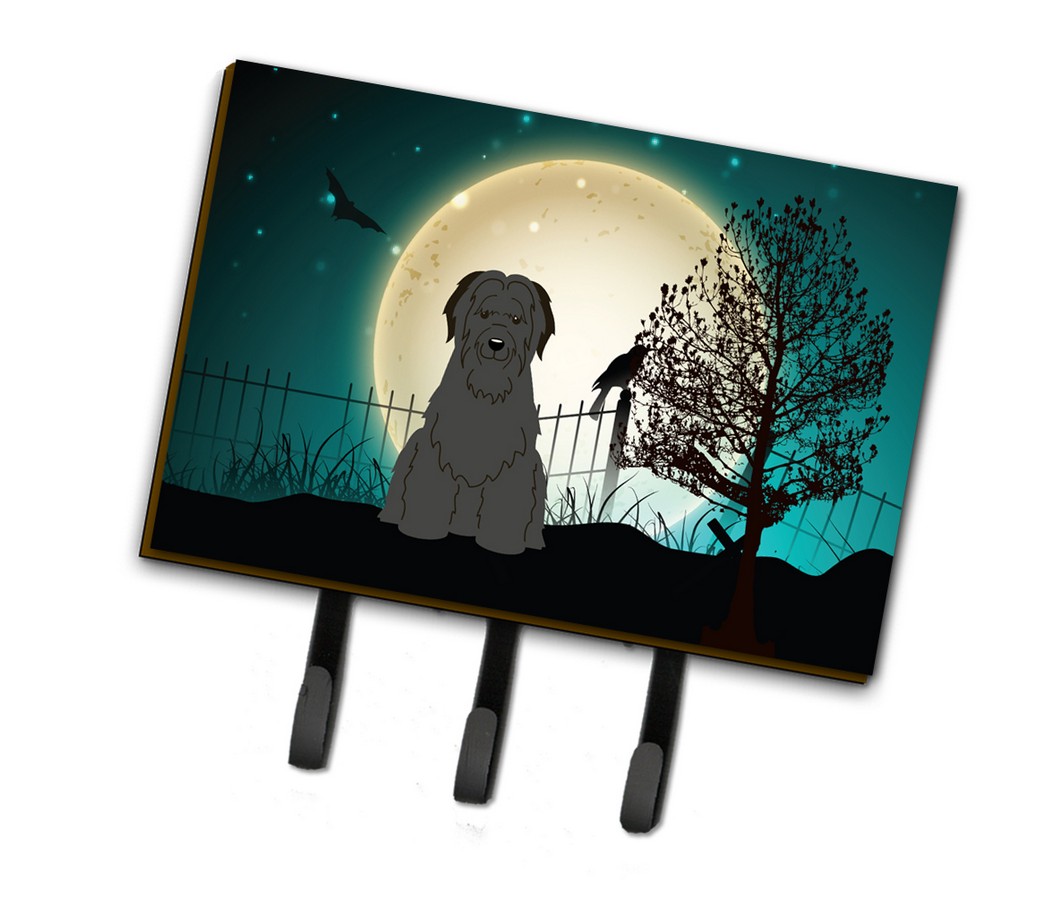 Halloween Scary Briard Black Leash or Key Holder