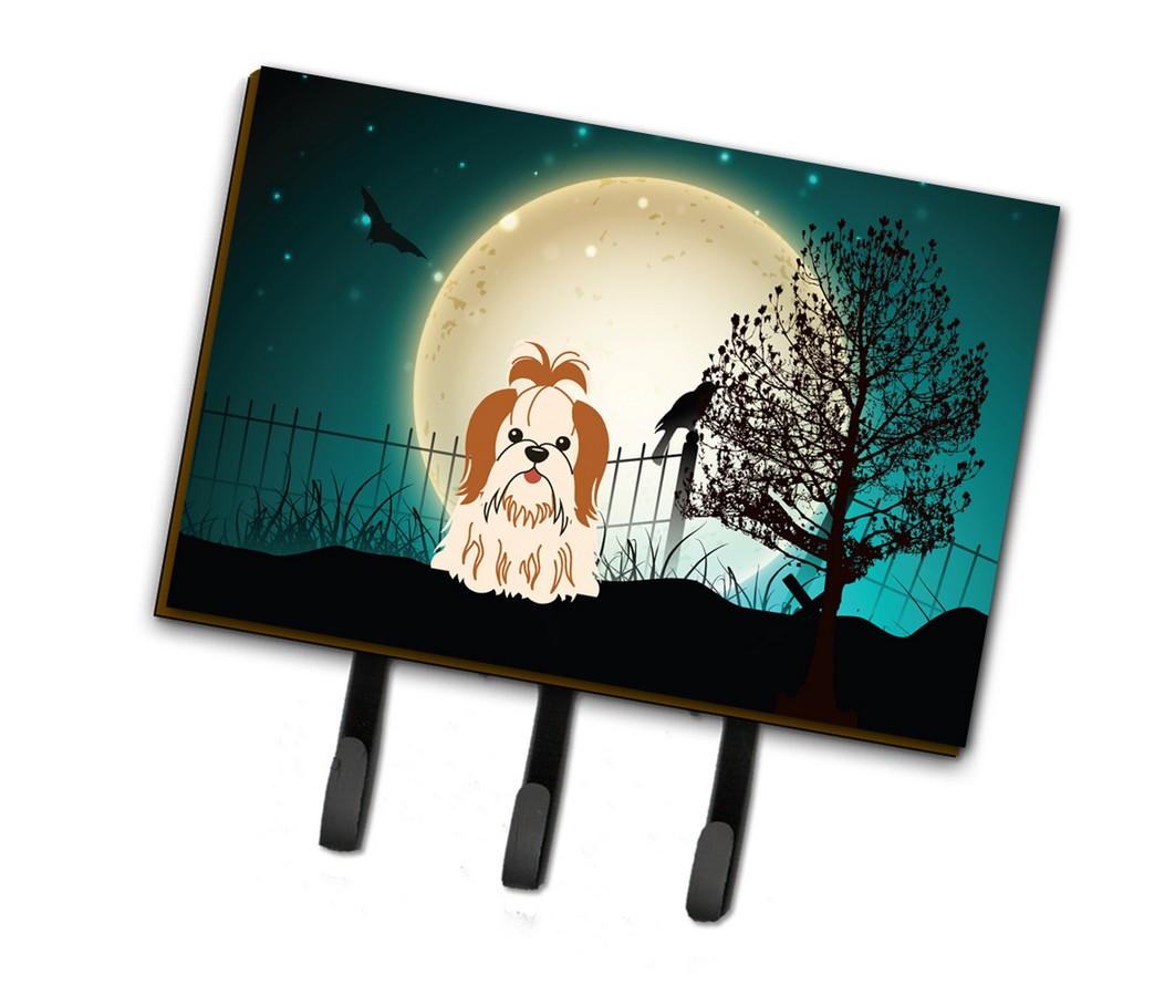 Halloween Scary Shih Tzu Red & White Leash or Key Holder