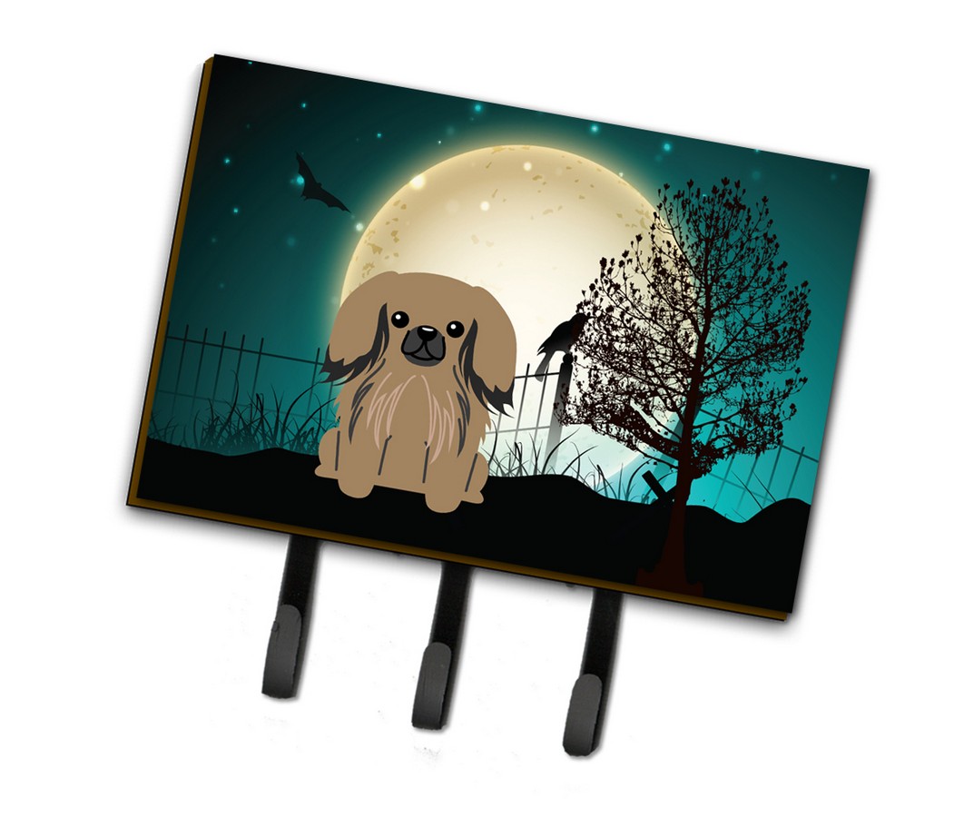 Halloween Scary Pekingnese Tan Leash or Key Holder