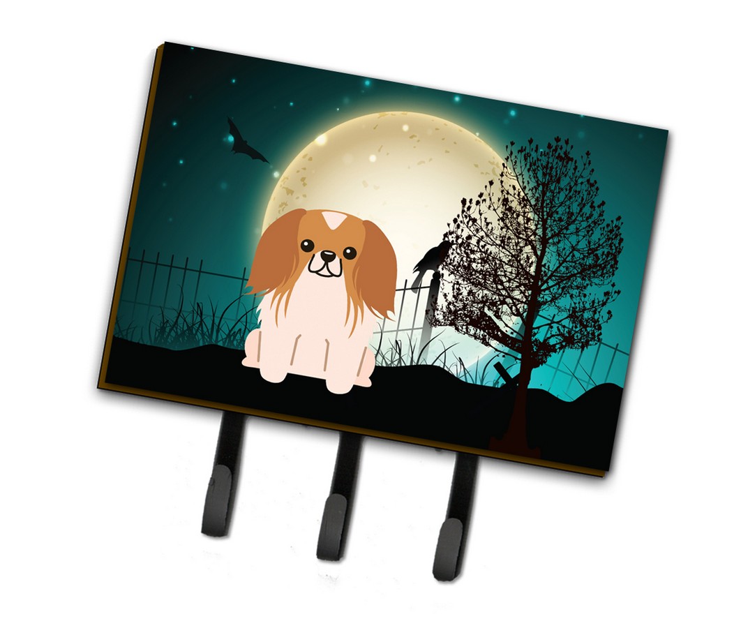 Halloween Scary Pekingnese Red & White Leash or Key Holder