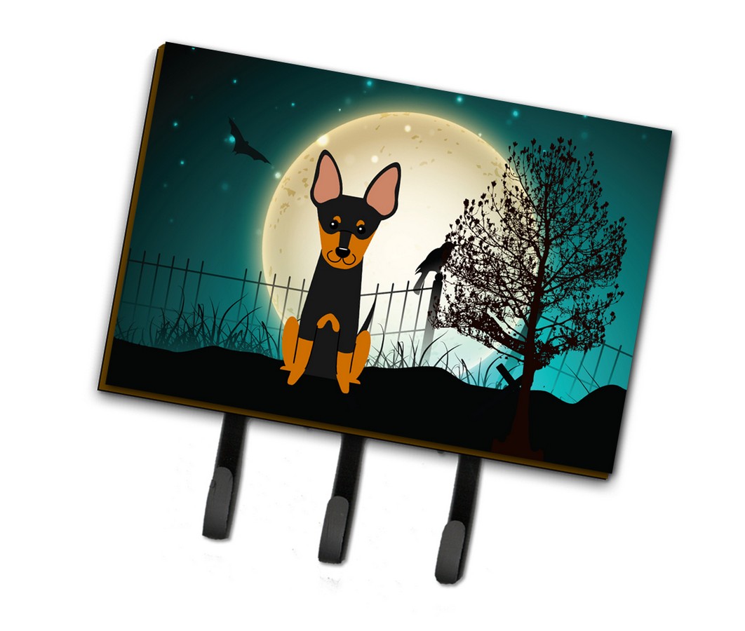 Halloween Scary English Toy Terrier Leash or Key Holder