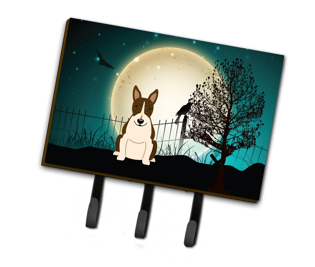 BB2326TH68 Halloween Scary Bull Terrier Dark Brindle Leash or Key Holder