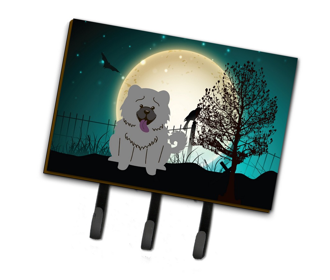 Halloween Scary Chow Chow Blue Leash or Key Holder
