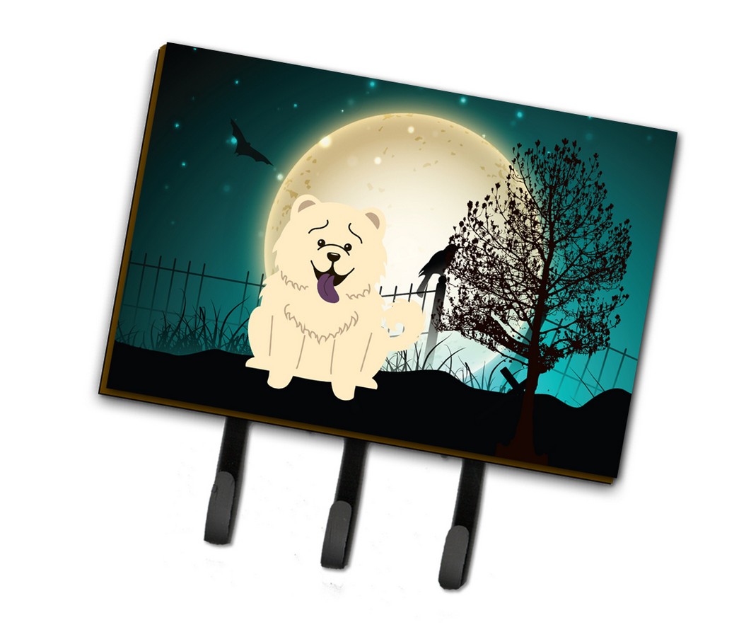 Halloween Scary Chow Chow White Leash or Key Holder