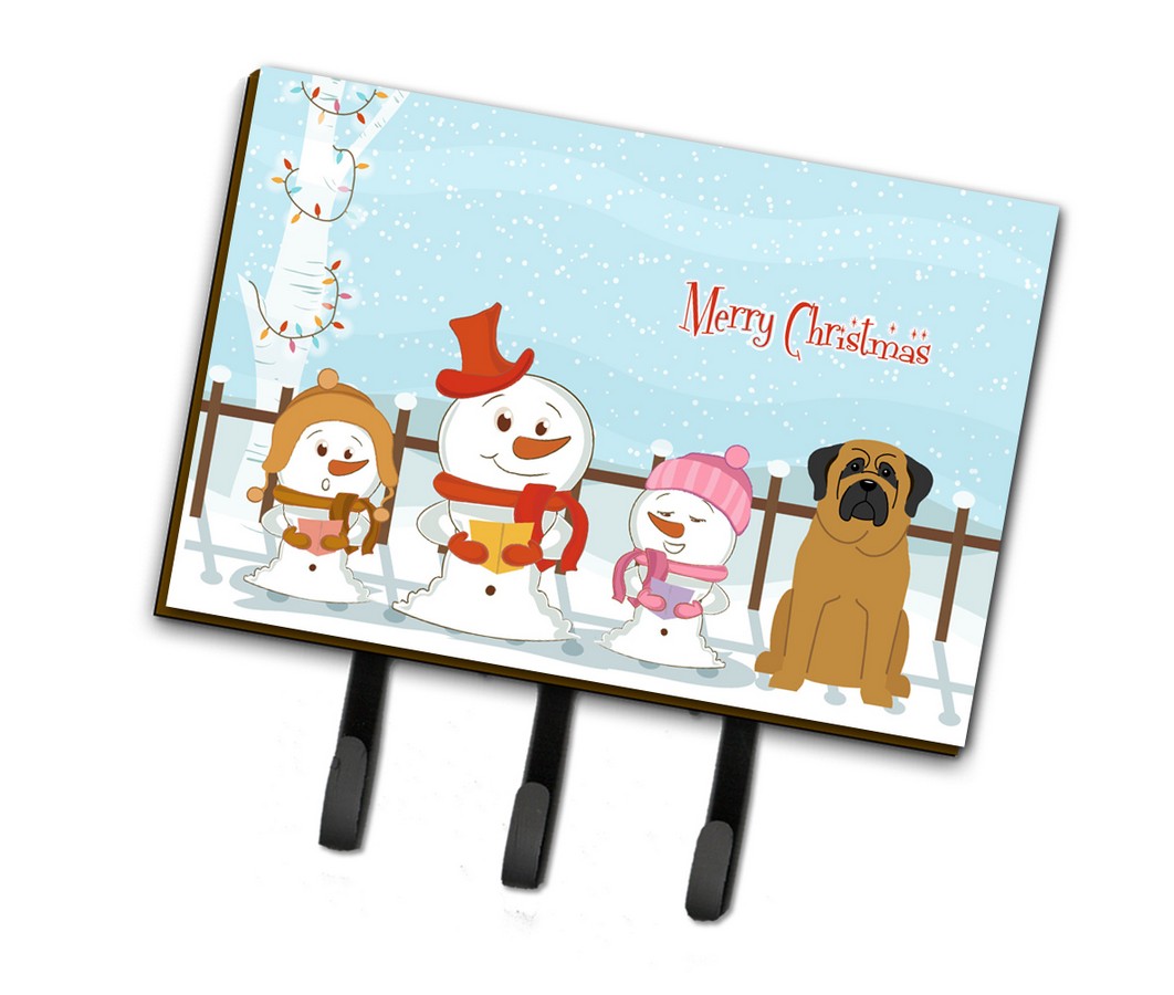 BB2349TH68 Merry Christmas Carolers Mastiff Leash or Key Holder