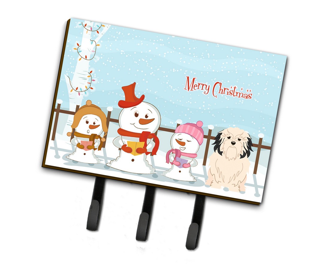 Merry Christmas Carolers Lowchen Leash or Key Holder