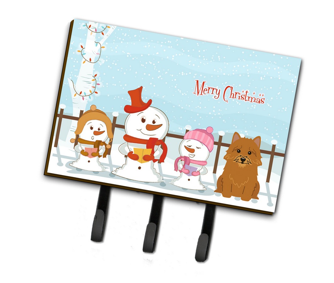 Merry Christmas Carolers Norwich Terrier Leash or Key Holder