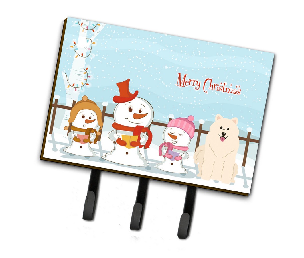 BB2361TH68 Merry Christmas Carolers Samoyed Leash or Key Holder