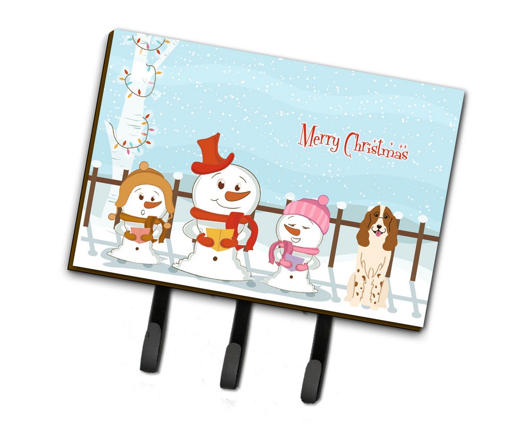 BB2362TH68 Merry Christmas Carolers Russian Spaniel Leash or Key Holder