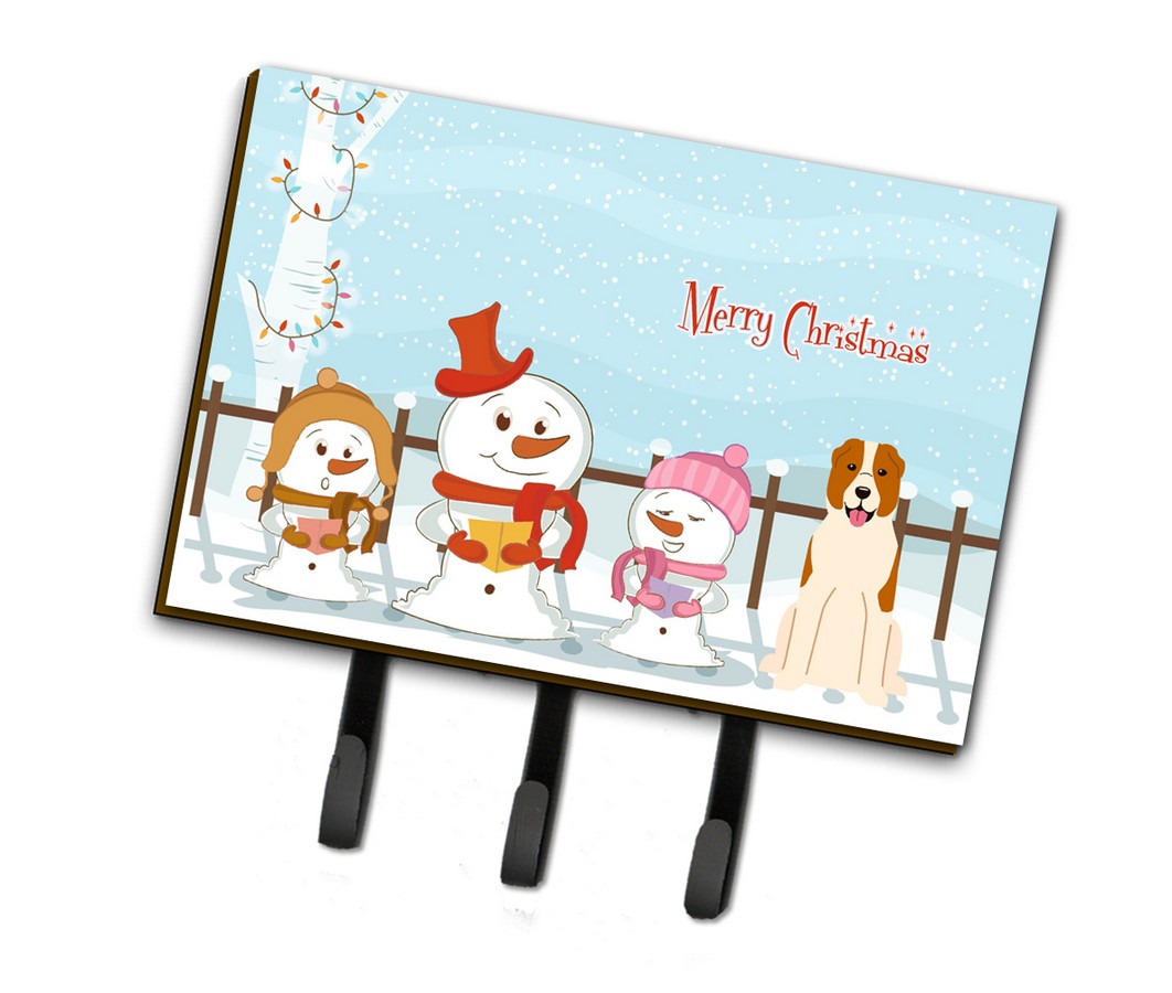 Merry Christmas Carolers Central Asian Shepherd Dog Leash or Key Holder