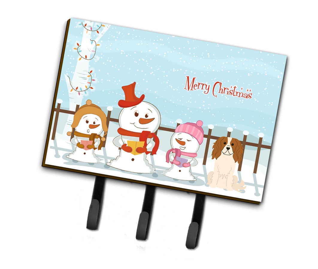 Merry Christmas Carolers Cavalier Spaniel Leash or Key Holder