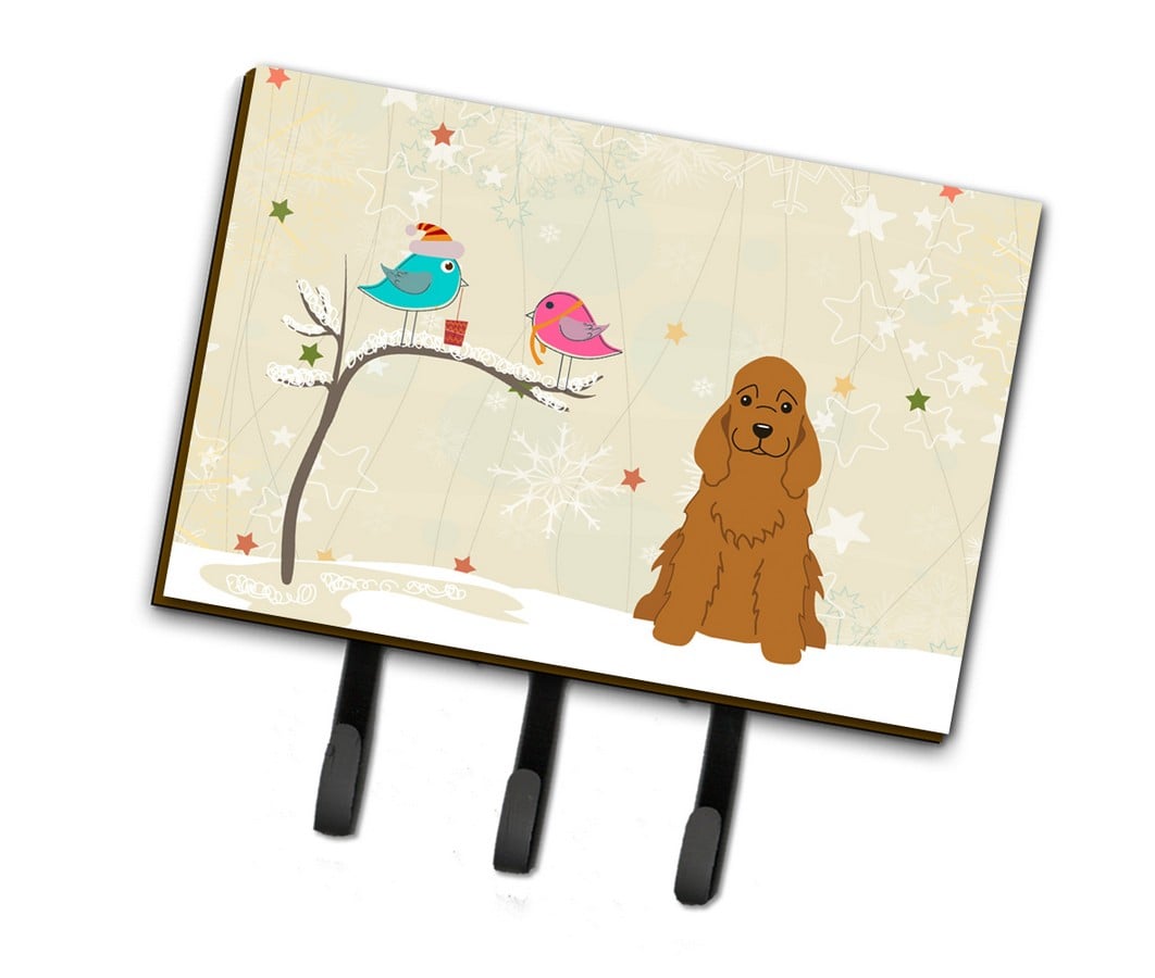 Christmas Presents Between Friends Cocker Spaniel Red Leash or Key Holder