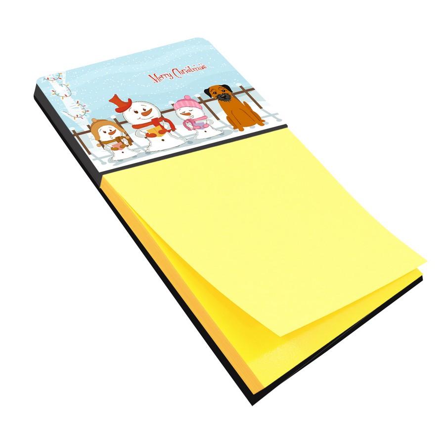Merry Christmas Carolers Border Terrier Sticky Note Holder