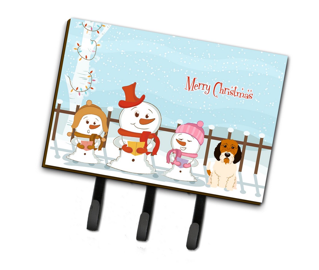 Picture of Carolines Treasures BB2410TH68 Merry Christmas Carolers Petit Basset Griffon Veenden Leash or Key Holder