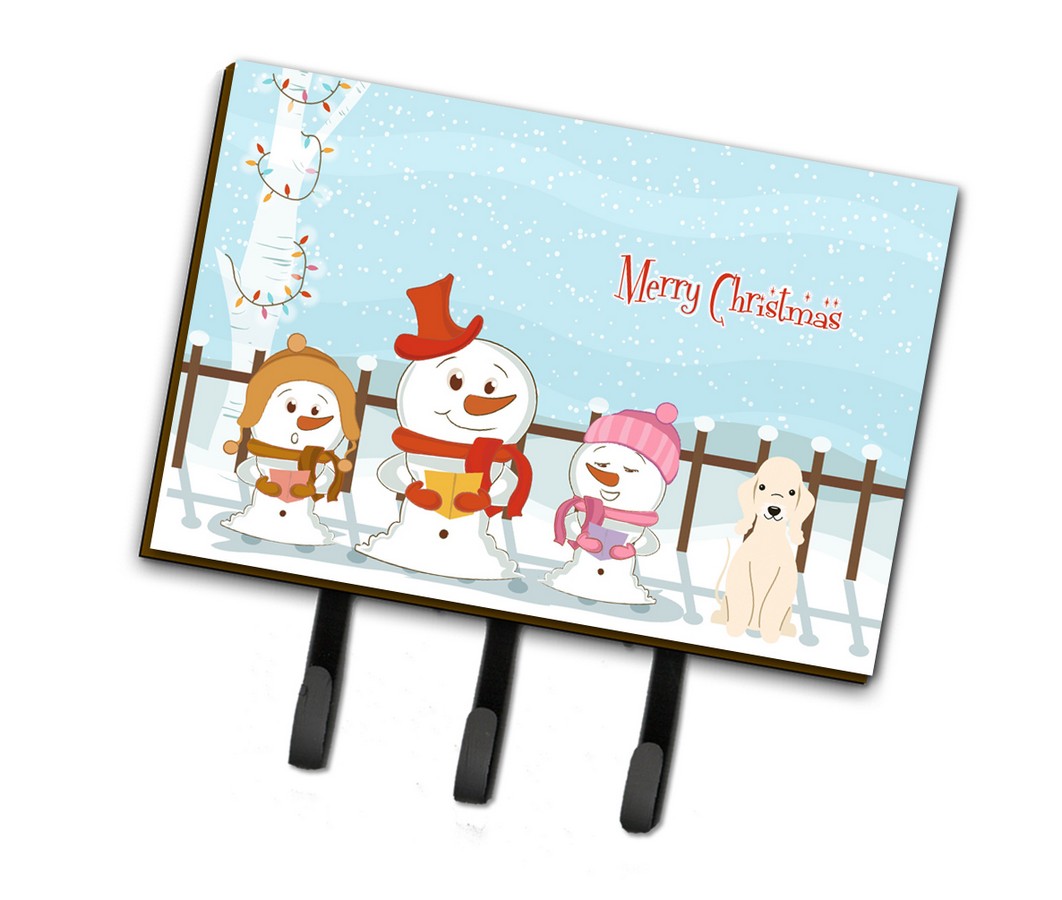 Merry Christmas Carolers Bedlington Terrier Sandy Leash or Key Holder
