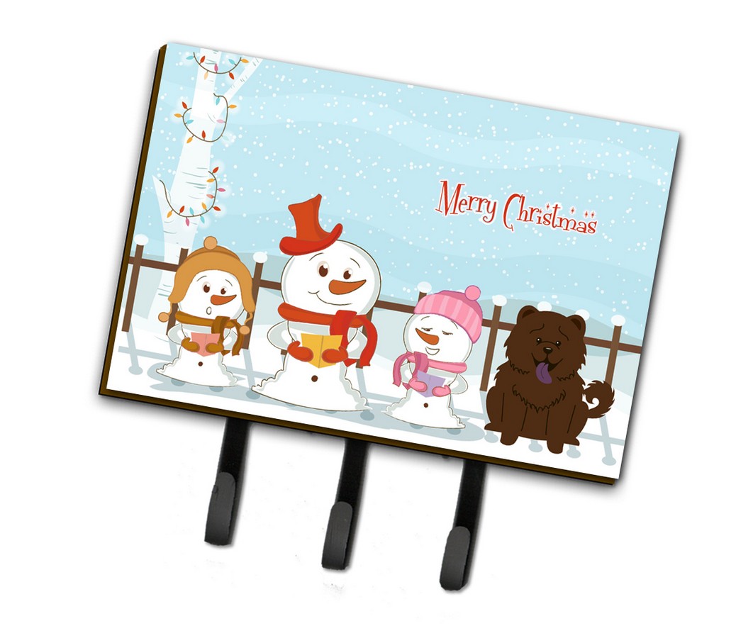 Merry Christmas Carolers Chow Chow Chocolate Leash or Key Holder
