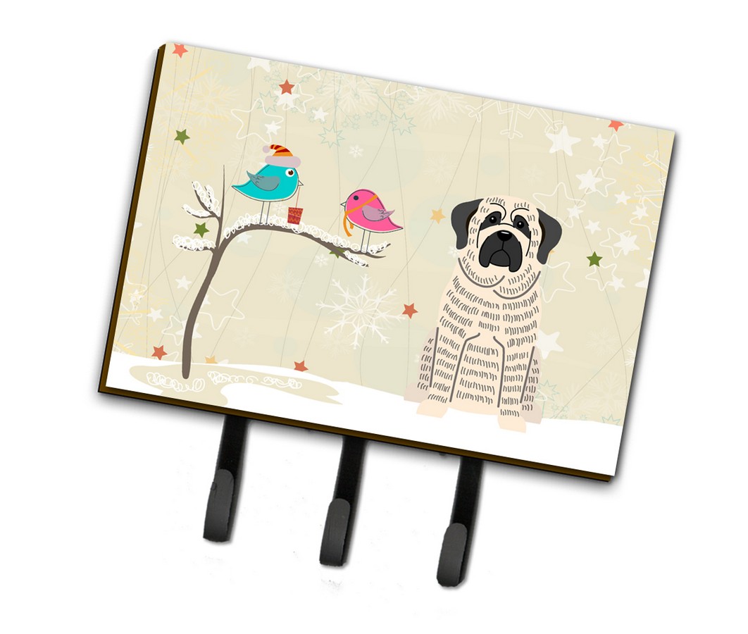 Christmas Presents Between Friends Mastiff Brindle White Leash or Key Holder