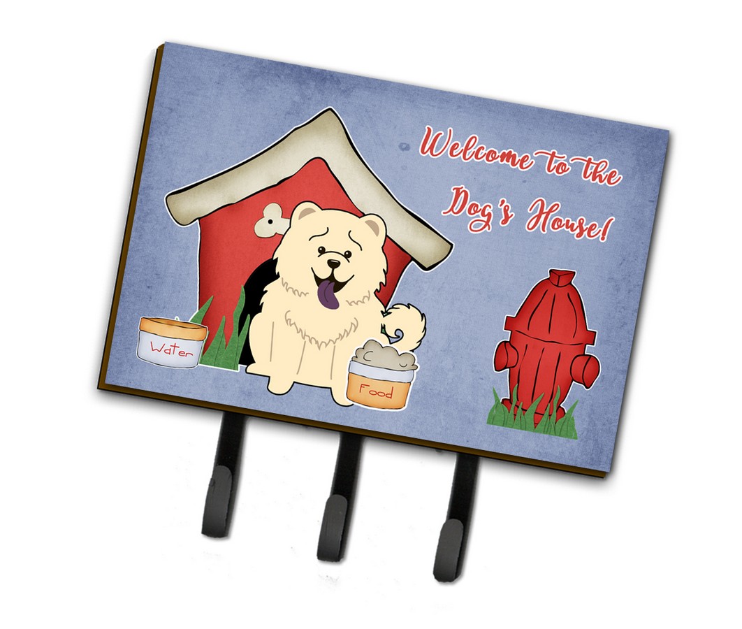 BB2894TH68 Dog House Collection Chow Chow White Leash or Key Holder