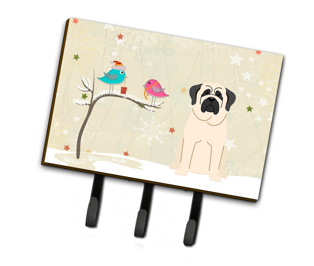 Christmas Presents Between Friends Mastiff White Leash or Key Holder
