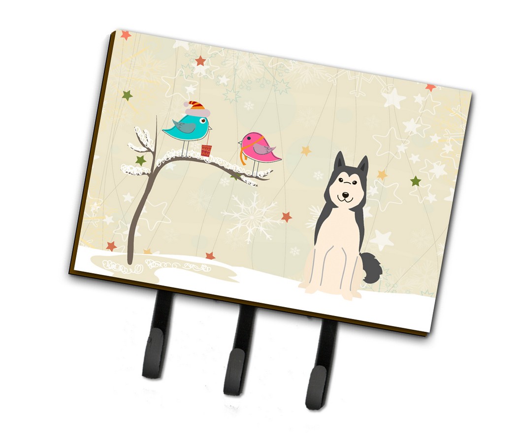 BB2497TH68 Christmas Presents Between Friends West Siberian Laika Spitz Leash or Key Holder