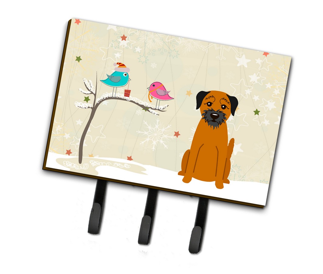BB2511TH68 Christmas Presents Between Friends Border Terrier Leash or Key Holder