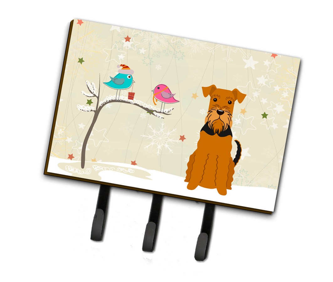 Christmas Presents Between Friends Airedale Leash or Key Holder