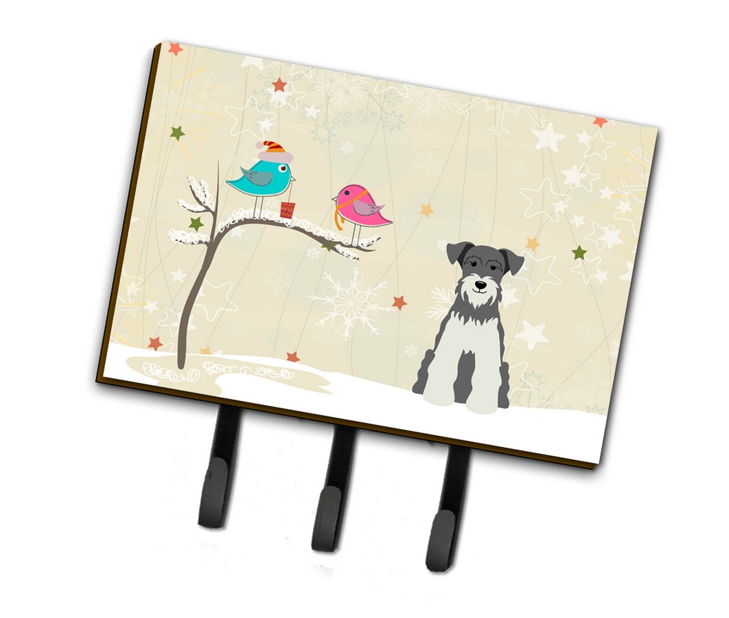 Christmas Presents Between Friends Miniature Schanuzer Salt & Pepper Leash or Key Holder