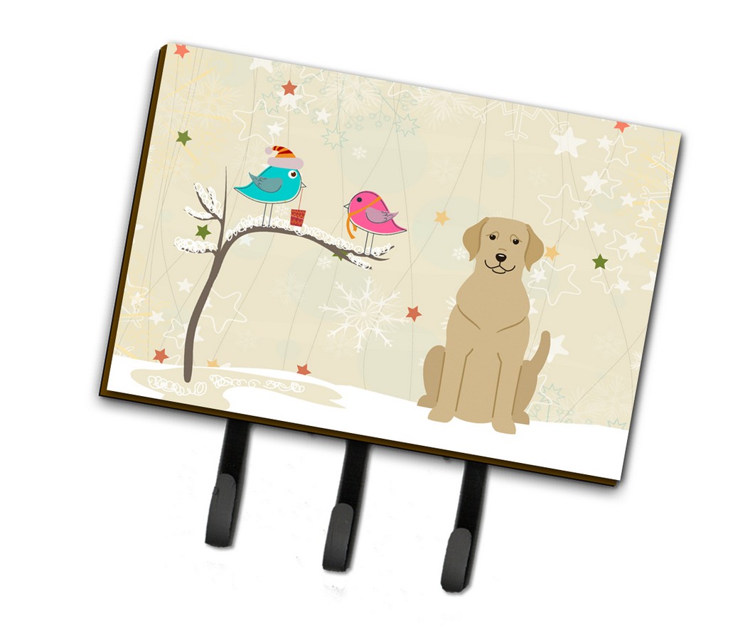 Christmas Presents Between Friends Yellow Labrador Leash or Key Holder