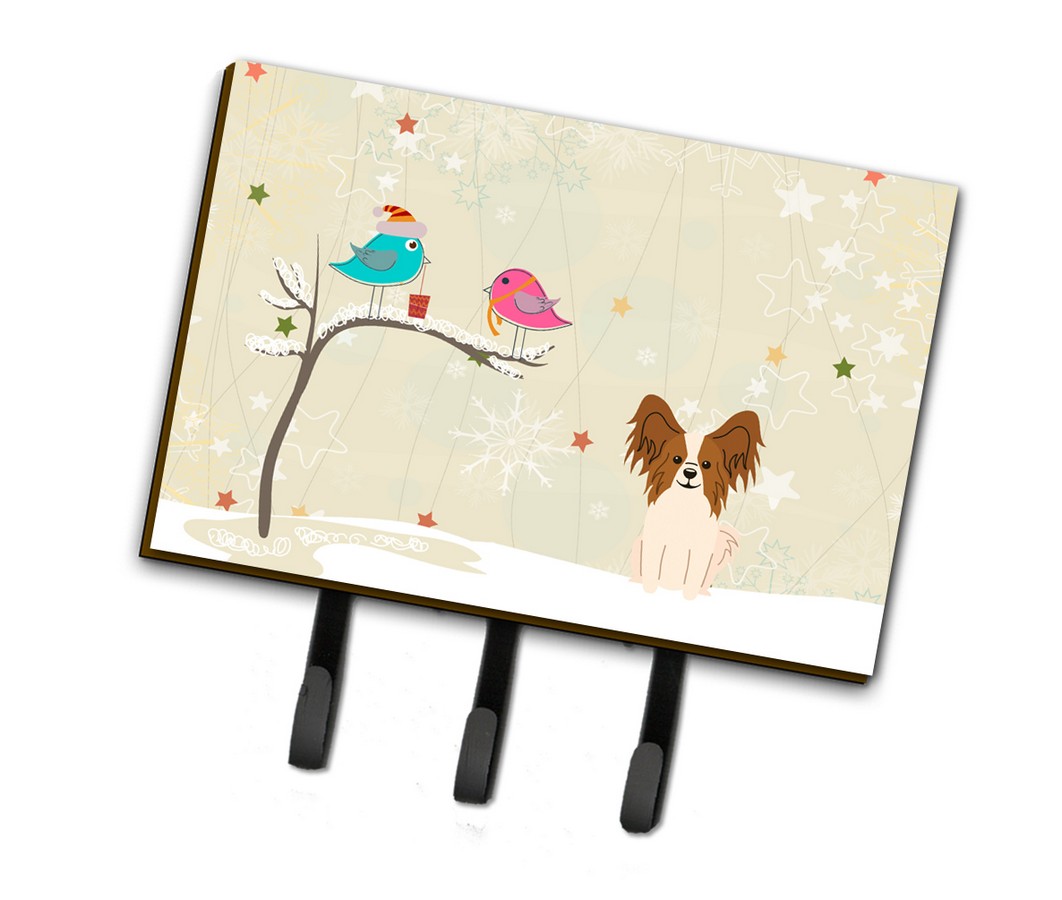 Christmas Presents Between Friends Papillon Red & White Leash or Key Holder