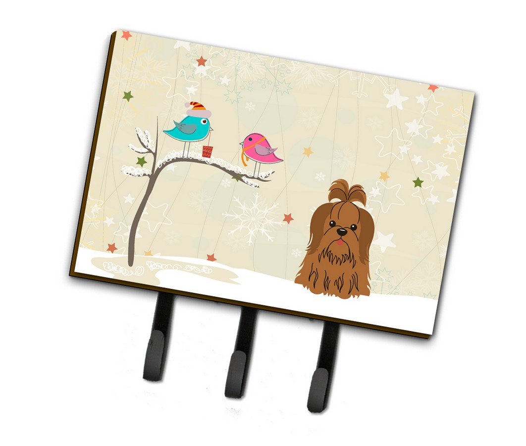 Christmas Presents Between Friends Shih Tzu Chocolate Leash or Key Holder