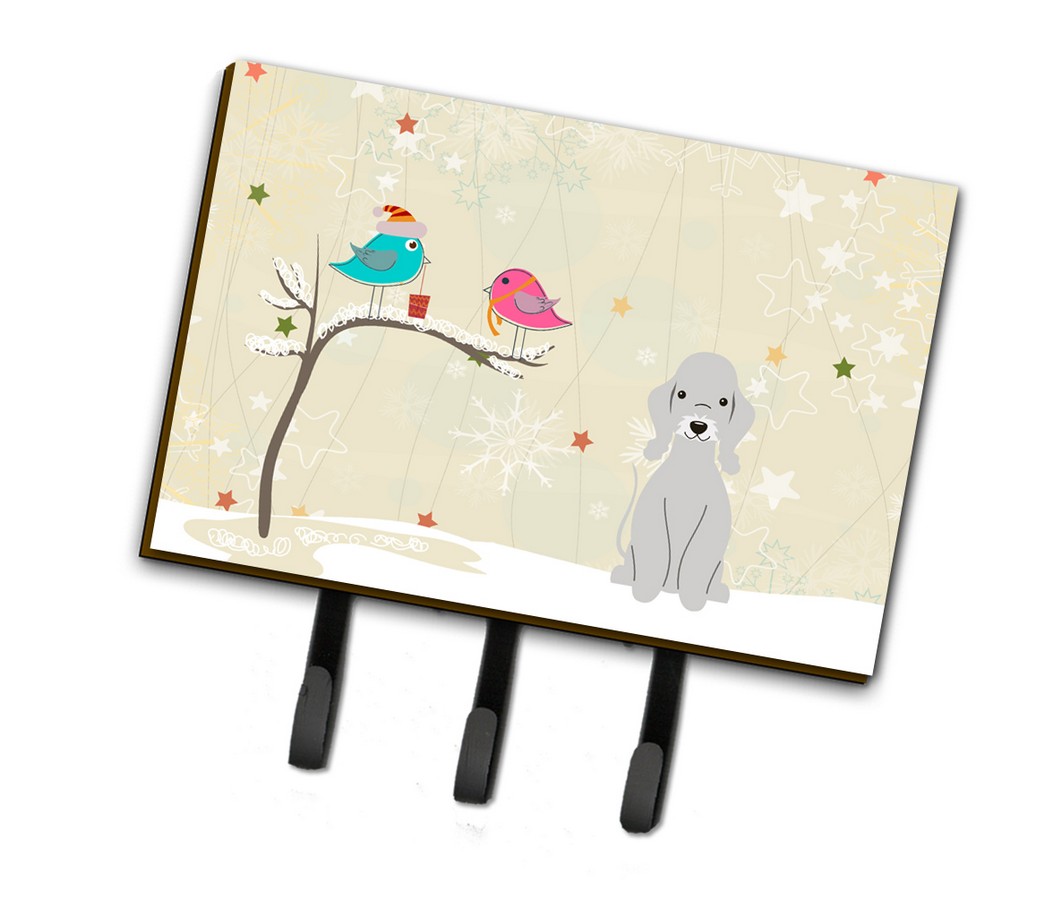 BB2562TH68 Christmas Presents Between Friends Bedlington Terrier Blue Leash or Key Holder