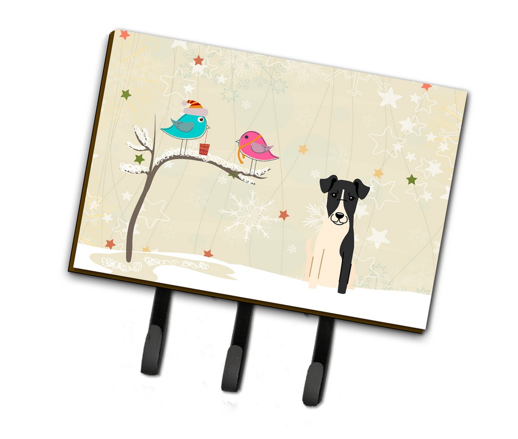 BB2570TH68 Christmas Presents Between Friends Smooth Fox Terrier Leash or Key Holder