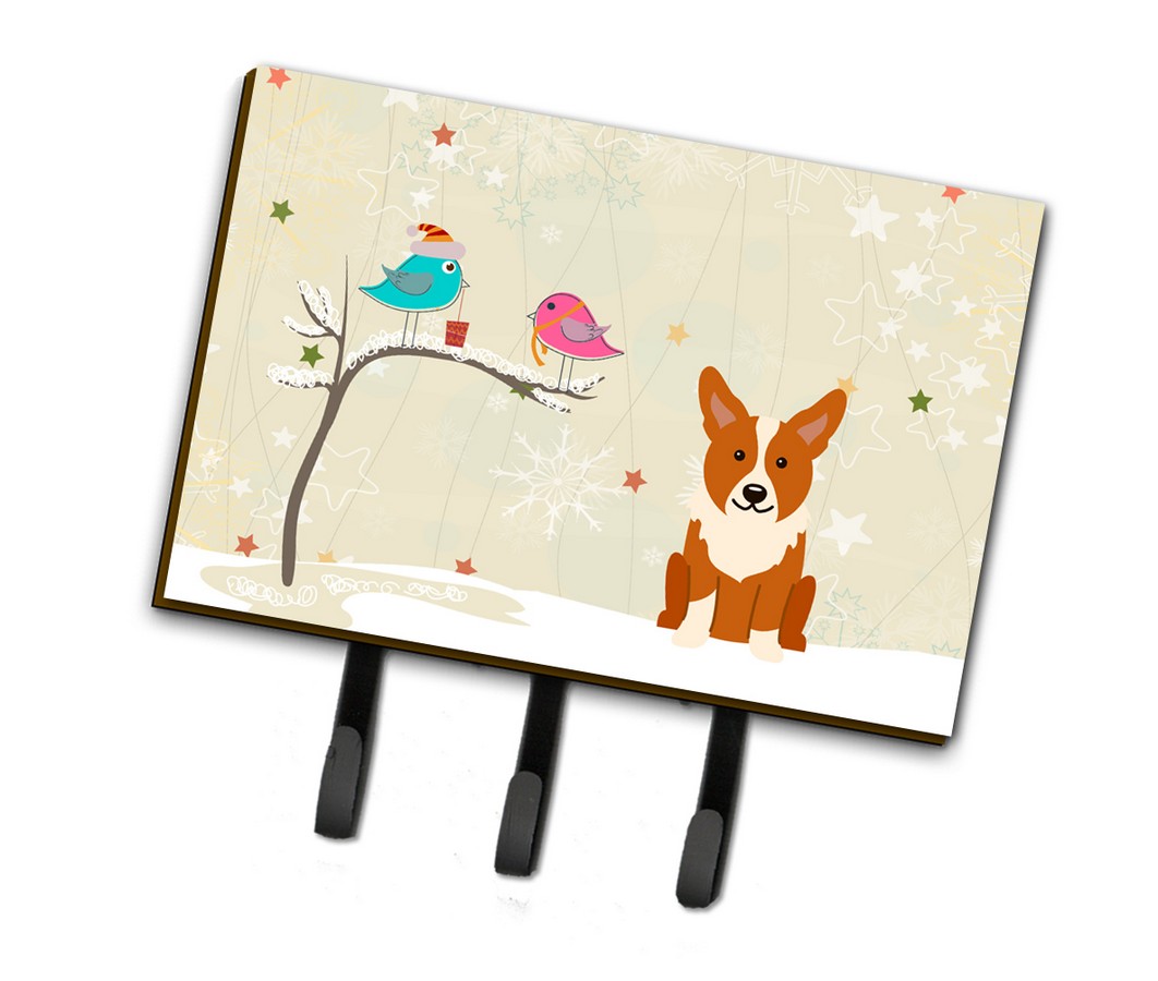 Picture of Carolines Treasures BB2572TH68 Christmas Presents Between Friends Corgi Leash or Key Holder