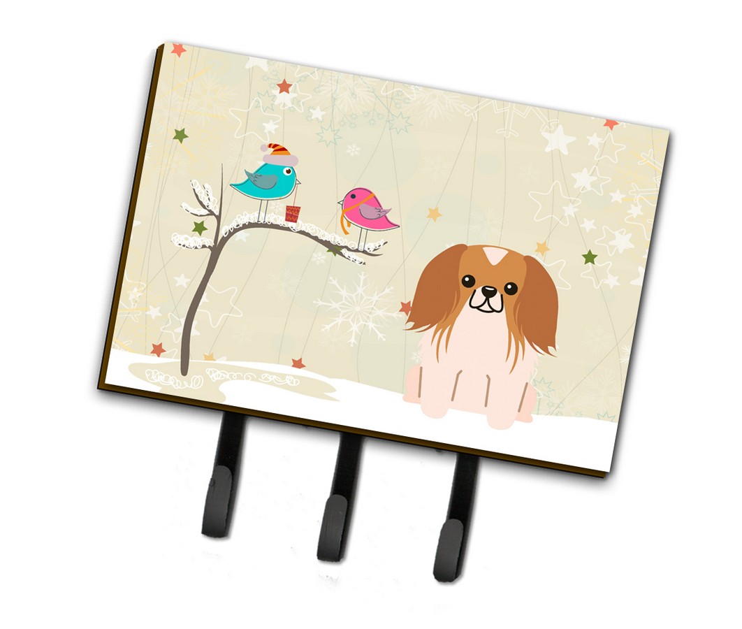 Christmas Presents Between Friends Pekingnese Red & White Leash or Key Holder