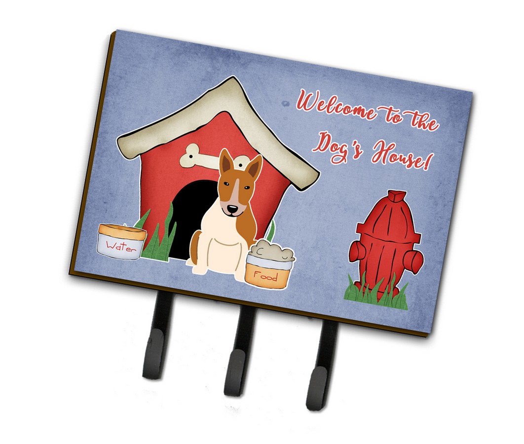 Dog House Collection Bull Terrier Red & White Leash or Key Holder