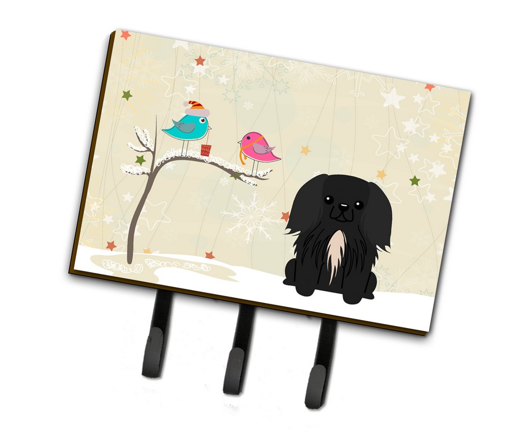 Christmas Presents Between Friends Pekingnese Black Leash or Key Holder